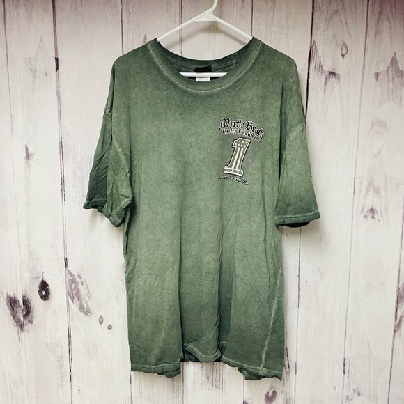 2013 Harley Davidson Mens Size XL Myrtle Beach SC Green Short Sleeve Shirt - Picture 2 of 3